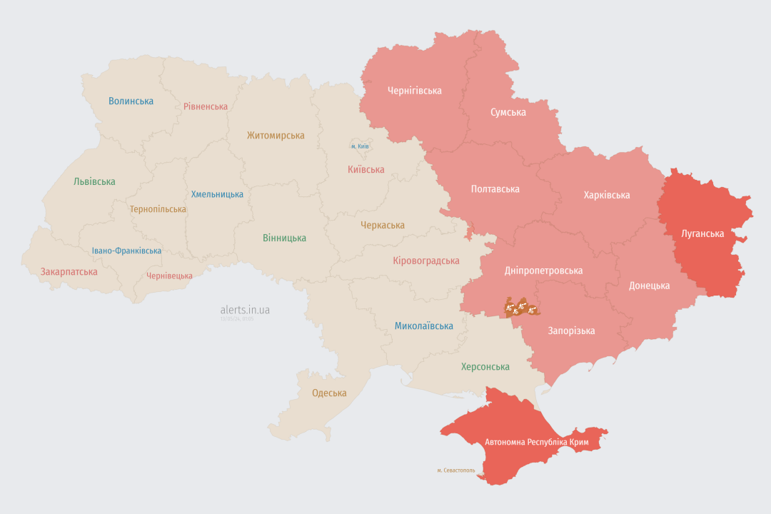 u shidnih oblastjah ogoloshuvali zagrozu balistiki b39ac84