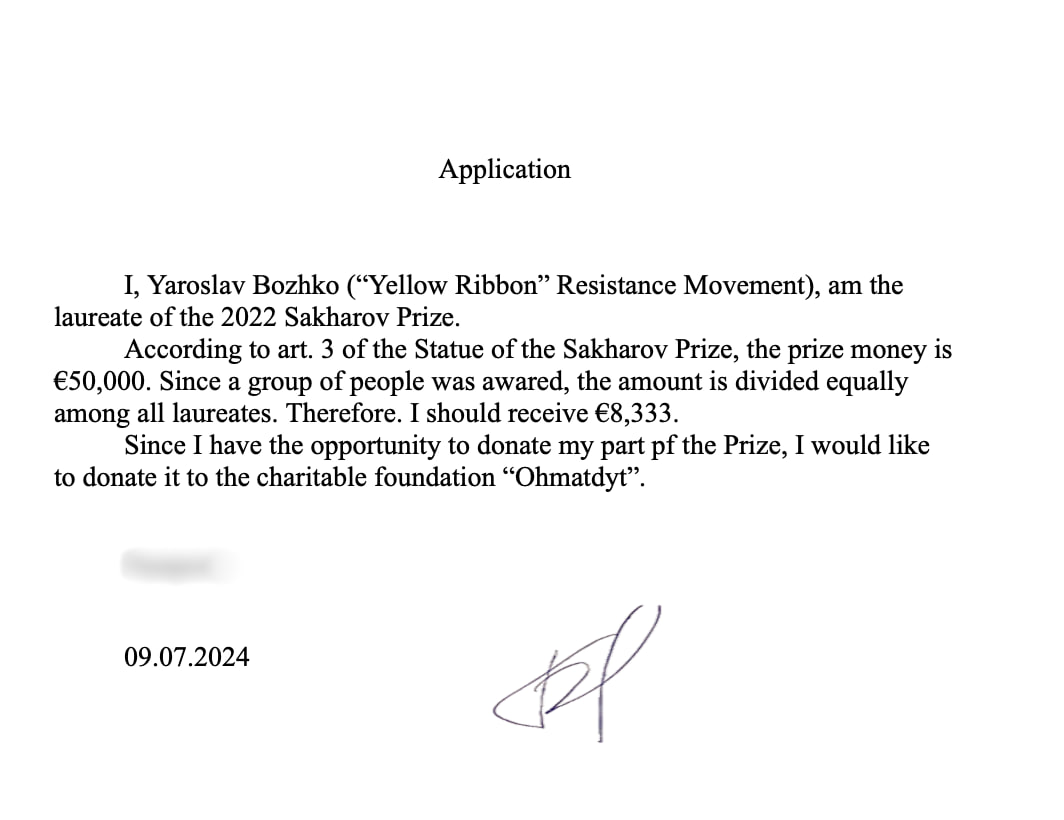 ruh zhovta strichka peredaye premiju saharova na pidtrimku ohmatditu bf47688