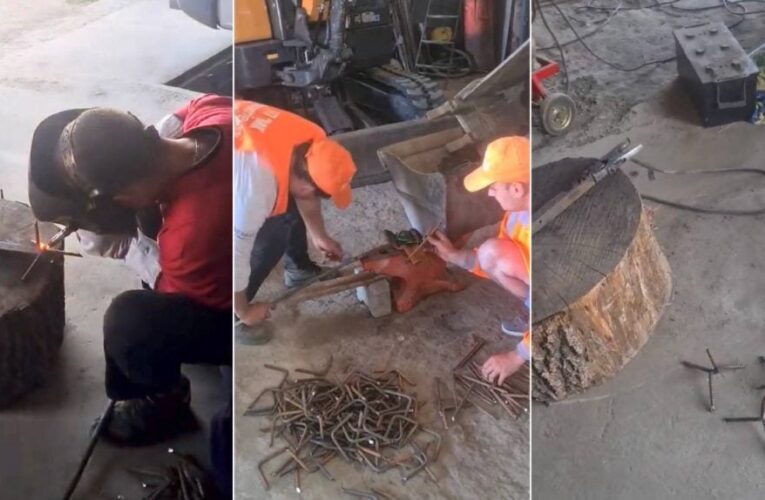 У Мамалигівській громаді виготовляють оборонні металеві шипи для захисників