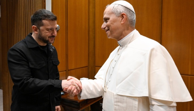 Зеленський після аудієнції в Папи Лева XIV подякував Ватикану за «чіткий голос на захист справедливого миру»
